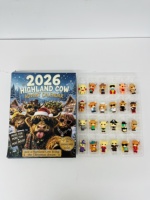 Calendrier de l'Avent de Noël USA : Mini Figurines 3D à Collectionner, Boîte Mystère, Figurines Imprimées en 3D, Ensemble de Jouets Vaches des Highlands