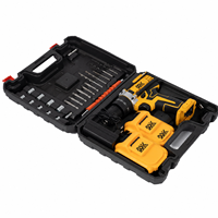 Kit de perceuse-visseuse sans fil rechargeable sans fil Moteur sans balais Batterie lithium-ion Chargeur rapide Lumière LED pour meubles