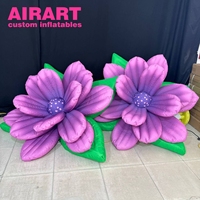 Fleurs gonflables, plantes florales gonflables, utilisation en magasin, fleur violette gonflable debout