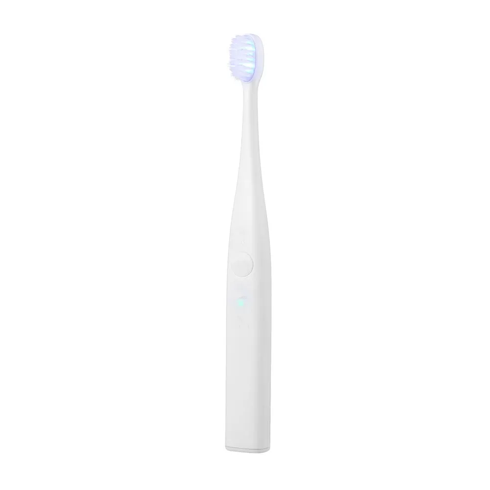 Campione gratuito 10 anni di fabbrica di igiene orale USB ricaricabile alimentato a potenza vibrante spazzolino intelligente con luce blu a LED