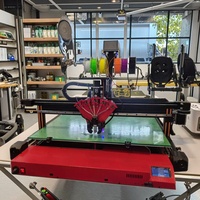 Machine d'imprimante 3D numérique industrielle de grande taille utilisée avec la technologie FDM Caractéristiques de bricolage pour l'extrudeuse de buse de base des industries agricoles