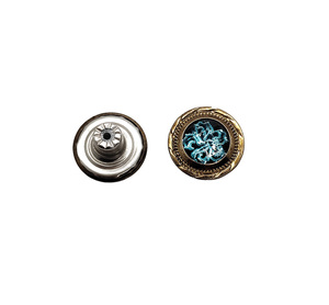 Boutons en forme de diamant personnalisables, boutons en métal de luxe, boutons à pression, durée de livraison de l'échantillon : 7 jours - Product Image 1