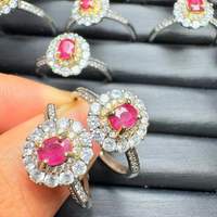 Bijoux de luxe, produit spirituel, cadeau de mariage, autres artisanats en cristal, cristal de grenat, bague en argent 925 pour femmes