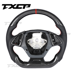 Volant sport personnalisé en cuir perforé et fibre de carbone avec LED, garantie 1 an pour Chevrolet <span class=keywords><strong>Camaro</strong></span> - Product Image 1