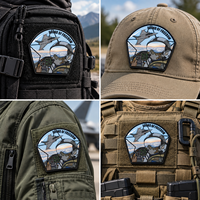 Patch de moral tactique personnalisé en PVC caoutchouc 3D pour pilote d'aviation, avec logo en relief et fermeture auto-agrippante pour vêtements d'extérieur