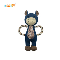 Famipet Fabricant, Vente en gros personnalisée, Nouveau design à thème animaux en denim, Jouet pour animaux de compagnie en peluche douce, froissée et couineuse, Ensemble de jouets pour chiens
