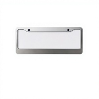 Support de plaque d'immatriculation en acier inoxydable à 2 trous ronds standard US, large en bas, vente en gros