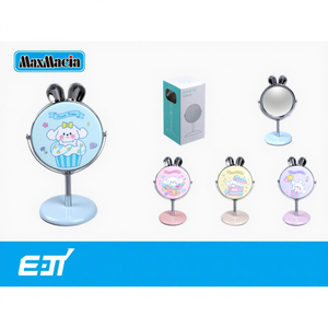 Miroir cosmétique rond mignon Peiyong modèle 13922 avec support, design décoratif pour chambre d'enfant, chambre ou salle de bain, vente en gros - Product Image 1