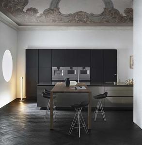 Table insulaire YK à haute brillance ensemble complet <span class=keywords><strong>linéaire</strong></span> de bureau mobile personnalisé rangement intelligent garde-manger classique meubles d'armoires de <span class=keywords><strong>cuisine</strong></span> - Product Image 1