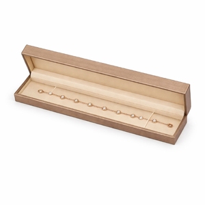 Minimalist Bracelet Box Luxury Hinged Faux Leather Jewelry Gift Box Suede <b>Insert</b> Debossing Custom Logo Factory Wholesale Price - Product Image 6