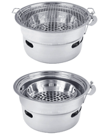 Grand barbecue au charbon de bois en acier inoxydable n°330 pour restaurants de barbecue coréen