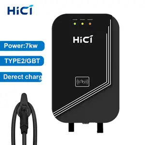 HICI App control rendez-vous station de charge de véhicule électrique pour toutes les voitures 7kw 1 phase carte rfid ev chargeur type 2 wallbox
