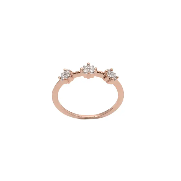Fashion wholesale china gold plated paved diamond ring 18k gold ring woman jewelry