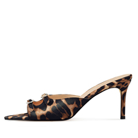 WETKISS Sandali Estivi da Donna con Tacco a Spillo e Punta Aperta, Stile Leopardato, Economici e Alla Moda