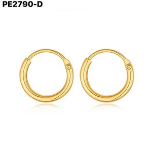 Pendientes de Aro de Acero Inoxidable Amy Amy, Plateados, 2.0*14, Joyería Clásica de Moda para Mujer, Regalo - Product Image 2