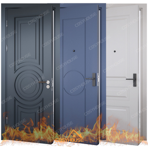 UL CE desain pintu apartemen terbaru bersertifikasi 5 bintang, Hotel berperingkat api pintu kayu kedap suara tahan api Hotel Pintu kamar tamu - Product Image 1