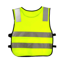 Gilet di Sicurezza Riflettente Senza Maniche ANSI Classe 2 in Poliestere, Resistente agli Strappi, Alta Visibilità per Bambini, Lavoro all'Aperto e Industriale