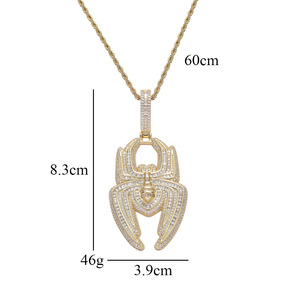 Sofort Lieferbar Dominanter Spinnen-Anhänger Halloween-Party <span class=keywords><strong>Spiderman</strong></span>-Halskette <span class=keywords><strong>Punk</strong></span>-Persönlichkeits-Halskette - Product Image 3
