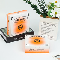 Boîte à tartelettes en papier de qualité alimentaire avec logo personnalisé, fenêtre transparente en PET, jetable, écologique, finition brillante, emballage pour pâtisserie
