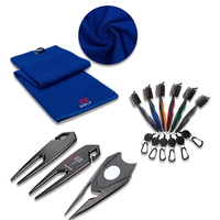 Kit d'accessoires de Golf personnalisés, usine OEM, Kit avec serviette en microfibre, outils de trempage, marqueurs de billes et t-shirts en plastique, 1000 pièces