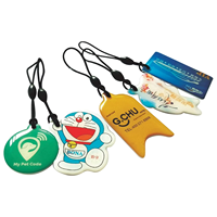 Porte-clés NFC RFID personnalisé en époxy, mini carte PVC intelligente, anneau métallique, étanche, code-barres imprimé, recharge hôtelière 13,56 MHz