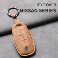 Housse de clé de voiture en cuir premium pour Nissan Sylphy/Altima/X-Trail/Qashqai/Sunny – Applicable à l'international, en stock usine, vente en gros