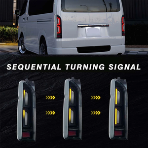 Lampu Belakang LED 12V Baru untuk <span class=keywords><strong>Toyota</strong></span> Hiace 2005-2018 dengan Lampu DRL, Rem, Mundur, dan Lampu Kabut - Product Image 5