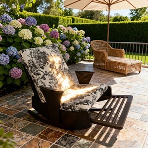 Fauteuil à bascule de luxe nordique avec certification CE européenne, idéal pour les hôtels haut de gamme, les appartements, les familles et les villas - Product Image 4