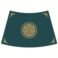 Nouveau set de table en cuir PU de style chinois en forme d'éventail, imperméable, résistant à l'huile et à la chaleur, pour la décoration de la salle à manger à l'hôtel ou à la maison