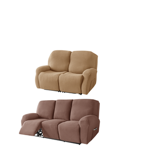 Vente en gros de housses de canapés inclinables extensibles housse de canapé de luxe 2 places 6 pièces housse de canapé inclinable en jacquard - Product Image 1