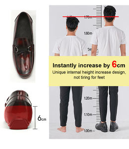 Zapatos Mocasines de Cuero Vacuno Hechos a Mano con Aumento de Altura de <span class=keywords><strong>6</strong></span> cm para Hombre, Zapatos Elevadores de Alta Calidad de 2.5 Pulgadas para Hombre - Product Image 4