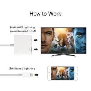 Cable de Pantalla Espejo 4K de Teléfono Inteligente a <span class=keywords><strong>HDMI</strong></span>, <span class=keywords><strong>Adaptador</strong></span> <span class=keywords><strong>Lightning</strong></span> Tipo C a <span class=keywords><strong>HDMI</strong></span> con Carga PD de 100W <span class=keywords><strong>para</strong></span> Teléfono Móvil, Tableta y Portátil - Product Image 4