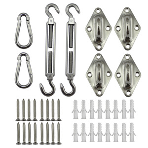 Juego de tensores Haoze M5 M6 M8 de acero inoxidable, ganchos y tornillos para toldos y vela de sombra, para montaje de toldos exteriores. - Product Image 3