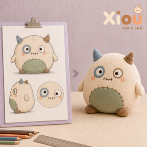 Poupée personnalisée OEM/ODM, monstre mignon, jouet en peluche doux Kawaii, design exclusif, poupée à l'image d'un animal, cadeaux pour enfants - Product Image 2