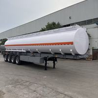Semi-remorque citerne à pétrole, semi-remorque citerne à pétrole en acier au carbone haute résistance, citerne de transport de pétrole brut à 4 essieux.