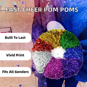 <span class=keywords><strong>Pompones</strong></span> de Animadoras Económicos de 20g, Varios Colores, Divertidos y Animados, de Plástico, con Asa, para Fiestas - Product Image 2