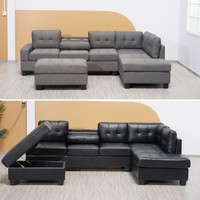 Weiße PU l-förmige Ecke modulare Sofas Schnitts ofa Leder Schnitts ofa moderne l Form modulare Schnitts ofa Sofa Set