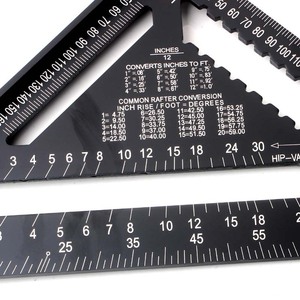 Woodworking Triangle Ruler 7-Inch 12-Inch Aluminum Alloy Right Angle Square Metric Imperial Marking Tool - Product Image 3