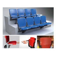 Chaises pliantes Avant Sports pour sièges de stade, chaises d'arène à niveaux fixes avec accoudoirs personnalisables, tablette d'écriture et porte-gobelet