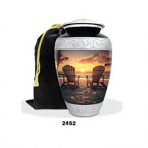 Urna de Playa para Cenizas Humanas Grande Hecho a Mano Funeral Memorial Decorativo Cremación Sunset Urna para Mujeres y Hombres Urna Bolsa Gratis - Product Image 1