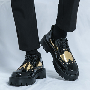 <span class=keywords><strong>Scarpe</strong></span> Eleganti da <span class=keywords><strong>Uomo</strong></span> in Pelle per Ufficio, Nuovo Stile 2026, Punta Tonda, Suola Spessa, con Rialzo Interno, Stile Britannico, Taglie <span class=keywords><strong>Grandi</strong></span> - Product Image 6