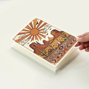 Cuaderno Ecológico de Cartón Rígido Tipo Acordeón, Cuaderno de Dibujo Sostenible, Cuaderno en Blanco, Papel Natural, Folio de Presentación Tipo Concertina - Product Image 2