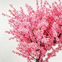 Grand arbre artificiel de fleurs de cerisier rose personnalisé en soie, écologique et durable, pour mariage, remise de diplôme, Noël, Nouvel An, Pâques