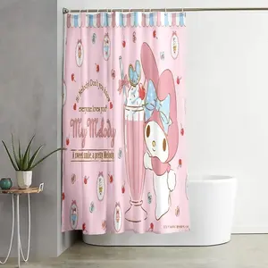 Sanrios Mymelody Kuromi Cinna moroll kawaii Anime Cartoon Dusch vorhang Wasserdichte schimmel feste Badewanne Bildschirm Badezimmer Vorhänge