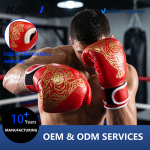 Gants <span class=keywords><strong>de</strong></span> <span class=keywords><strong>boxe</strong></span> personnalisés en cuir PU pour hommes et femmes, professionnels, avec fermeture auto-agrippante, respirants, pour entraînement et sparring, 8-16 oz, Muay Thai, Kickboxing, MMA - Product Image 1