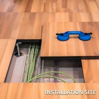 Système de plancher surélevé à âme en bois modulaire Lingding pour des aménagements de bureaux flexibles, utilise une épissure modulaire pour des ajustements rapides