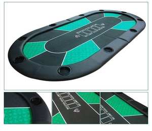 Table de <span class=keywords><strong>poker</strong></span> pliable portable de qualité casino Texas Hold'em avec porte-gobelets, <span class=keywords><strong>tapis</strong></span> de jeu rond rembourré léger et bon marché pour l'extérieur - Product Image 2
