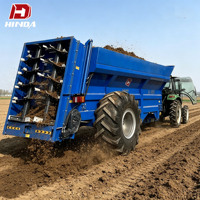 Épandeur de fumier biologique à double batteur, réservoir de fumier haute résistance, machine agricole robuste pour travaux agricoles