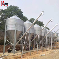 Silo in Acciaio Zincato per Allevamento di Pollame, Silo per Cereali e Chicchi di Caffè, Struttura in Acciaio in Vendita