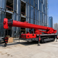 Grue araignée sur chenilles certifiée CE de 15 tonnes avec stabilisateurs hydrauliques, hauteur de levage de 28 m, double alimentation pour les chantiers